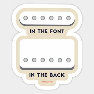 Single coil in the front, humbucker in the back - StringZone Sticker